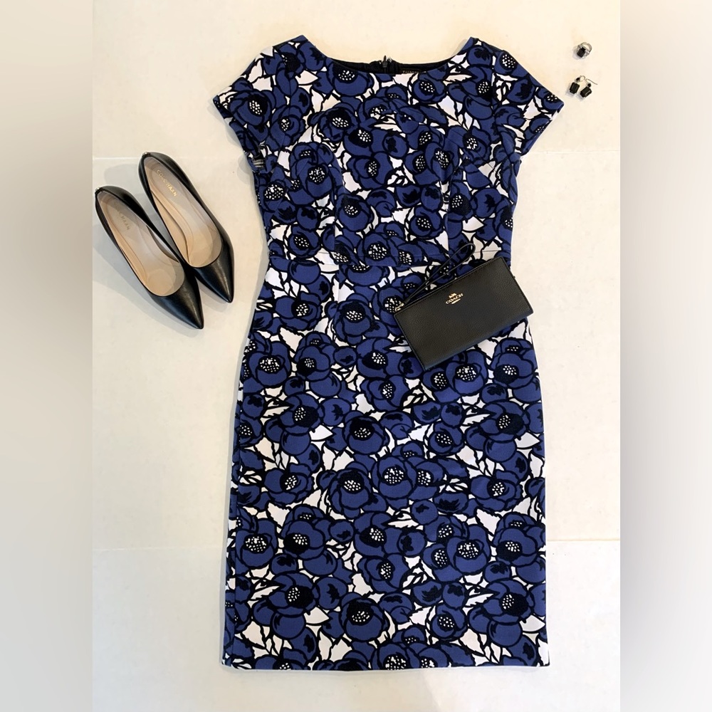 Blue and black Talbots dress.